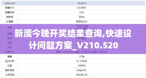 新澳今晚开奖结果查询,快速设计问题方案_V210.520