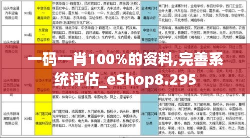 一码一肖100%的资料,完善系统评估_eShop8.295