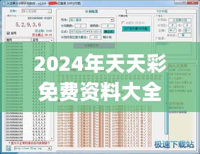 2024年天天彩免费资料大全,高效性计划实施_R版9.775