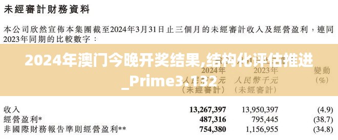 2024年澳门今晚开奖结果,结构化评估推进_Prime3.132