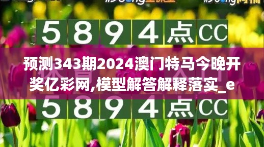 预测343期2024澳门特马今晚开奖亿彩网,模型解答解释落实_eShop3.305