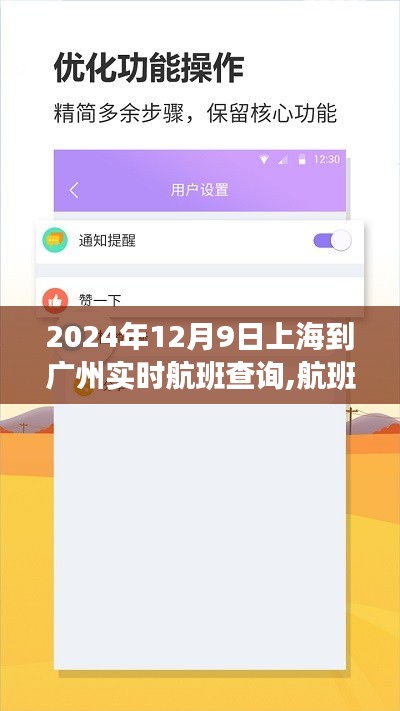 2024年12月9日上海至广州实时航班查询与出行选择