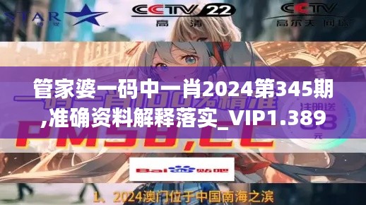 管家婆一码中一肖2024第345期,准确资料解释落实_VIP1.389