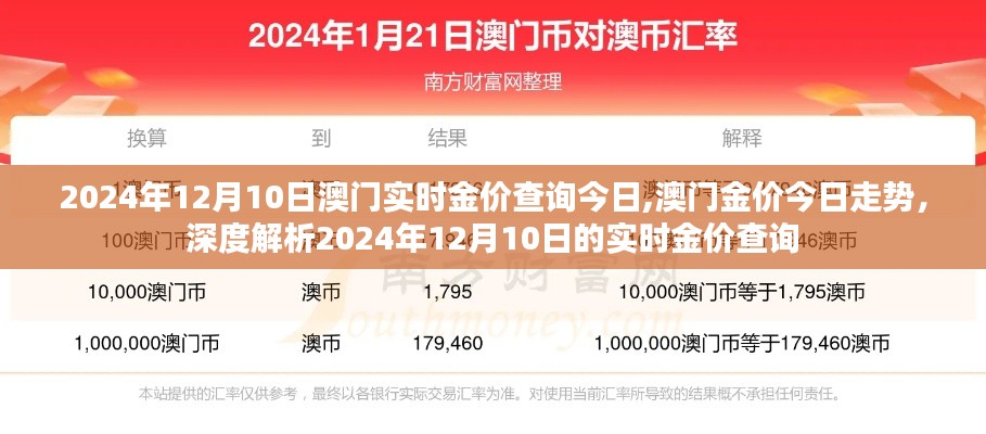 澳门金价实时解析，今日金价走势及深度解读（2024年12月10日）