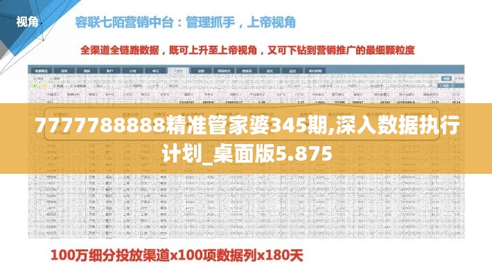 7777788888精准管家婆345期,深入数据执行计划_桌面版5.875