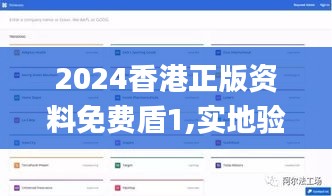 2024香港正版资料免费盾1,实地验证数据策略_suite8.315