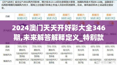 2024澳门天天开好彩大全346期,未来解答解释定义_特别款2.940