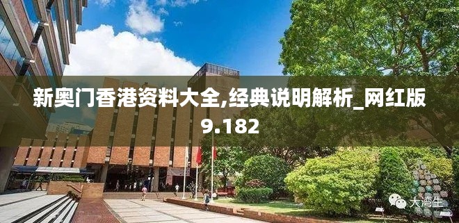 新奥门香港资料大全,经典说明解析_网红版9.182