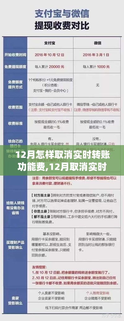 深度解析与观点阐述，12月取消实时转账功能费详解