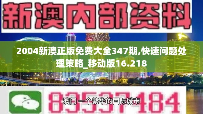 2004新澳正版免费大全347期,快速问题处理策略_移动版16.218