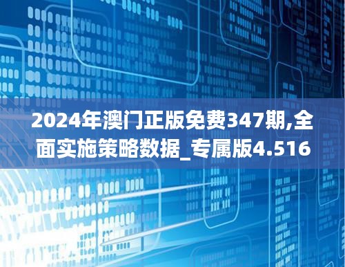 2024年澳门正版免费347期,全面实施策略数据_专属版4.516