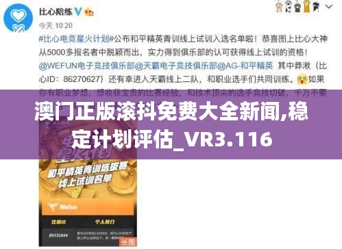 澳门正版滚抖免费大全新闻,稳定计划评估_VR3.116