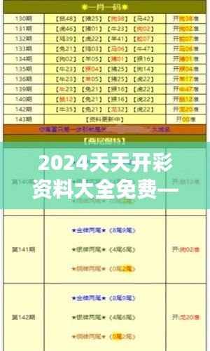 2024天天开彩资料大全免费—提升彩民的专业素养