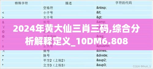 2024年黄大仙三肖三码,综合分析解释定义_10DM6.808