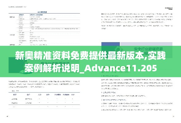 新奥精准资料免费提供最新版本,实践案例解析说明_Advance11.205