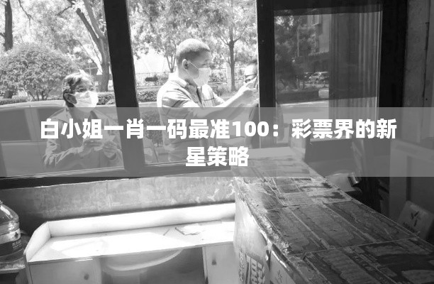 白小姐一肖一码最准100：彩票界的新星策略