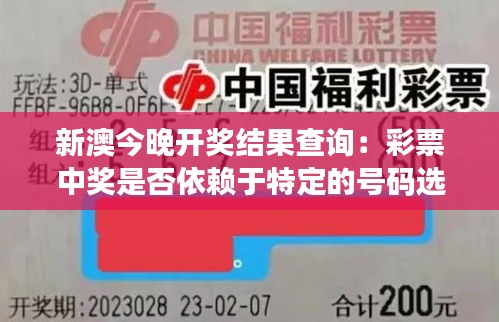 新澳今晚开奖结果查询：彩票中奖是否依赖于特定的号码选择