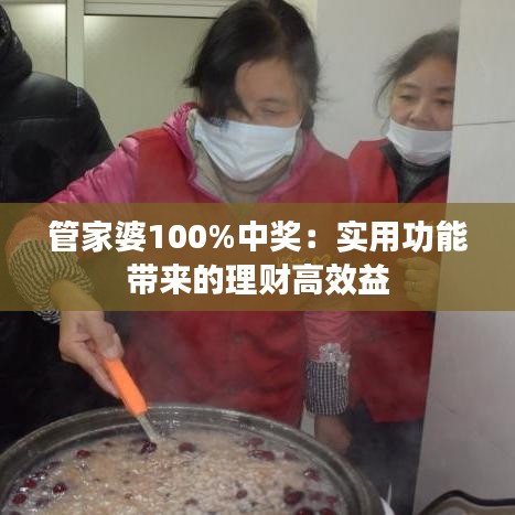 管家婆100%中奖：实用功能带来的理财高效益