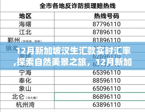 12月新加坡汉生汇款实时汇率，自然美景之旅与心灵平和之旅启程