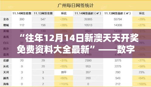 “往年12月14日新澳天天开奖免费资料大全最新”——数字化时代的彩票攻略宝典