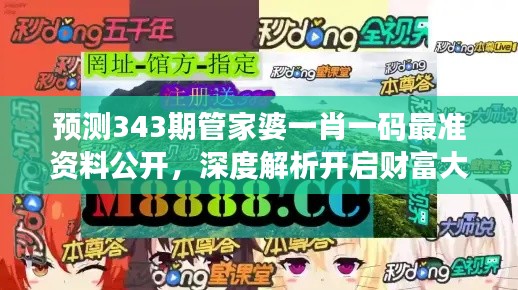 预测343期管家婆一肖一码最准资料公开，深度解析开启财富大门