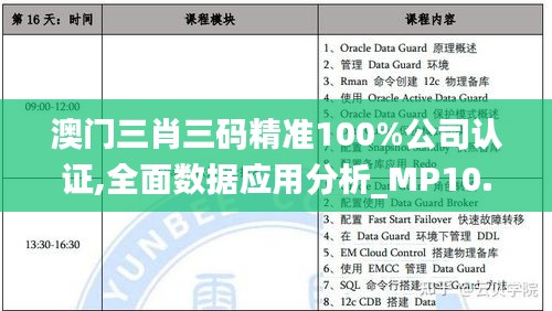 澳门三肖三码精准100%公司认证,全面数据应用分析_MP10.607