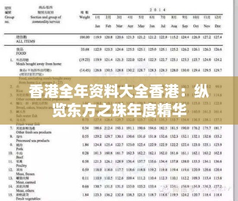 香港全年资料大全香港：纵览东方之珠年度精华