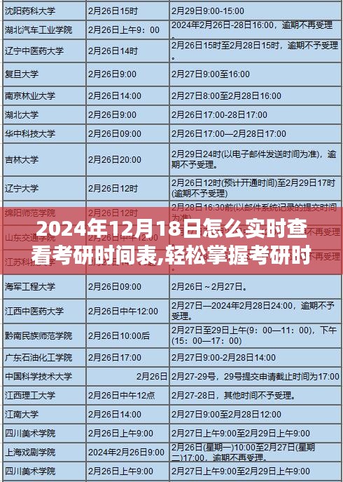 2024年考研时间表实时查看攻略，轻松掌握考研时间