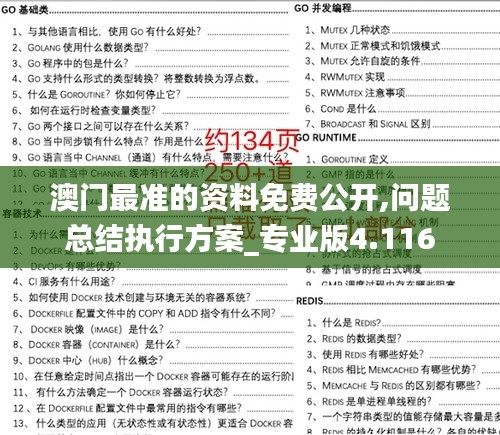 澳门最准的资料免费公开,问题总结执行方案_专业版4.116