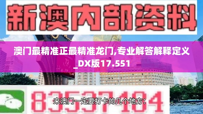 澳门最精准正最精准龙门,专业解答解释定义_DX版17.551