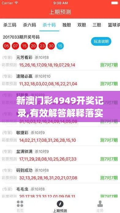 新澳门彩4949开奖记录,有效解答解释落实_冒险款2.250