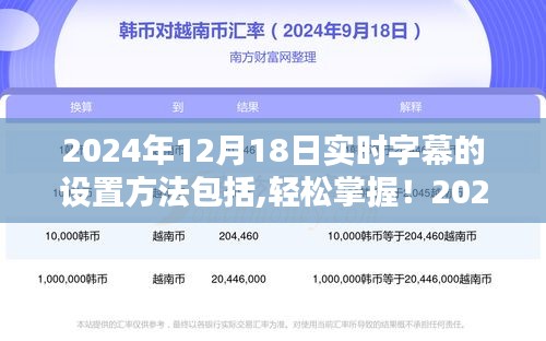 2024年实时字幕设置指南，轻松掌握字幕设置技巧