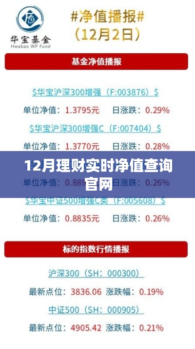 12月理财实时净值查询平台官网