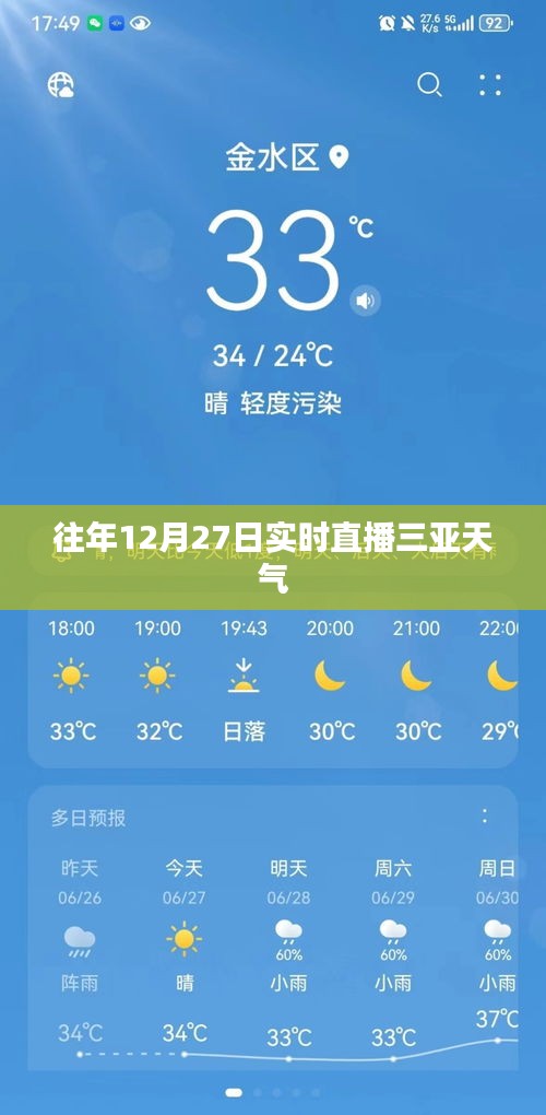 三亚往年12月27日实时天气直播回顾