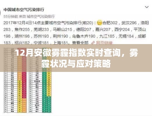 安徽雾霾指数实时查询，雾霾状况及应对策略解读