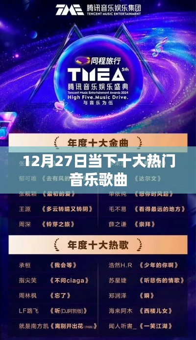 12月27日最热十大音乐歌曲榜单