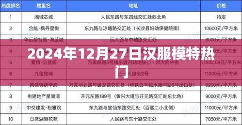 汉服模特热门风采，2024年12月27日时尚回顾