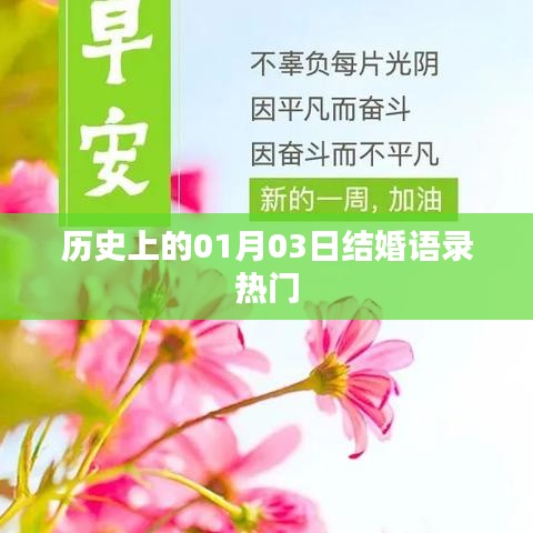 历史上的结婚语录，一月三日的美好誓言