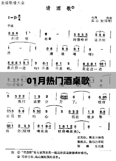 最新酒桌热门歌曲盘点