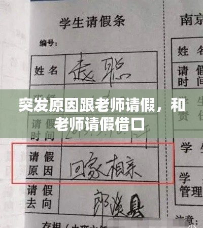 突发原因跟老师请假，和老师请假借口 