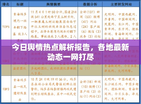 今日舆情热点解析报告，各地最新动态一网打尽