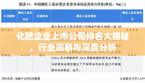 化肥企业上市公司排名大揭秘，行业洞察与深度分析