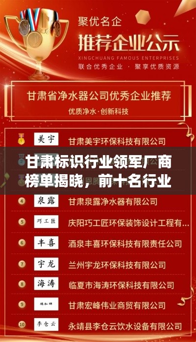 甘肃标识行业领军厂商榜单揭晓，前十名行业巨头风采展示！