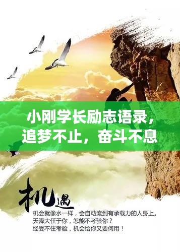 小刚学长励志语录，追梦不止，奋斗不息，勇往直前！