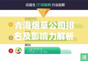 青海烟草公司排名及影响力解析，行业地位与地方影响力不容小觑