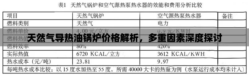 天然气导热油锅炉价格解析，多重因素深度探讨