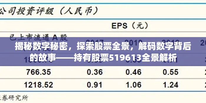 揭秘数字秘密，探索股票全景，解码数字背后的故事——持有股票519613全景解析