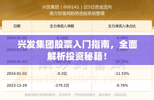 兴发集团股票入门指南，全面解析投资秘籍！