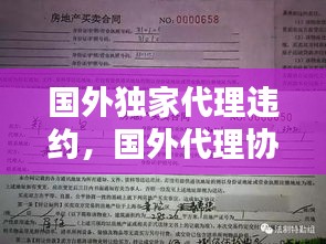 国外独家代理违约，国外代理协议 